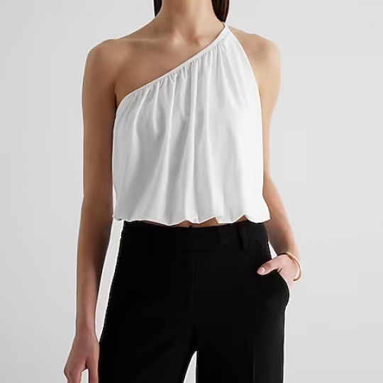 Skimming One Shoulder Draped Tank