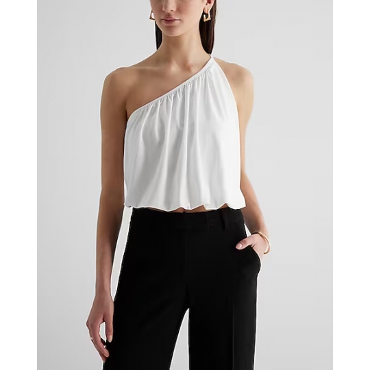 Skimming One Shoulder Draped Tank