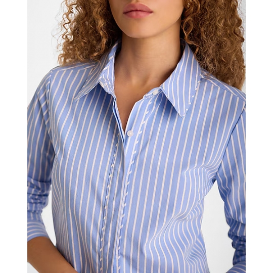 Relaxed Poplin Striped Portofino Shirt