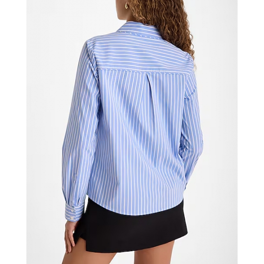 Relaxed Poplin Striped Portofino Shirt