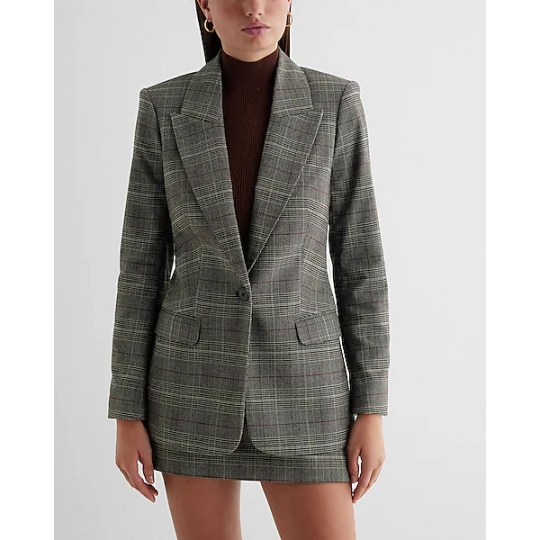 Blazer kẻ sọc một nút